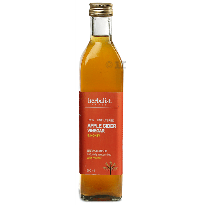 Herbalist Honey Cider Vinegar, Raw, Unprocessed and Unrefined with Mother Vinegar