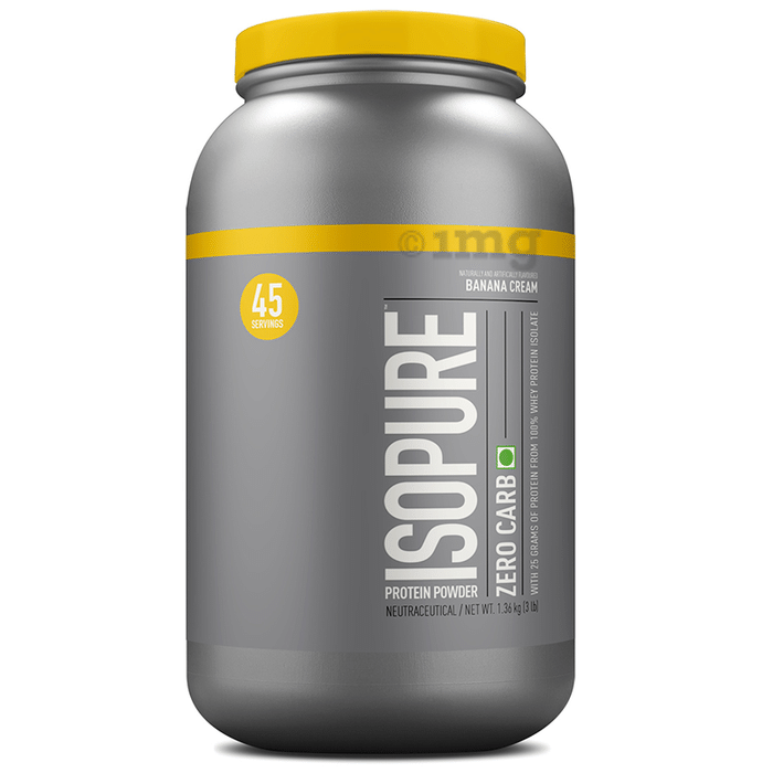 IsoPure Zero Carb 100% Whey Protein Isolate Powder Banana Cream
