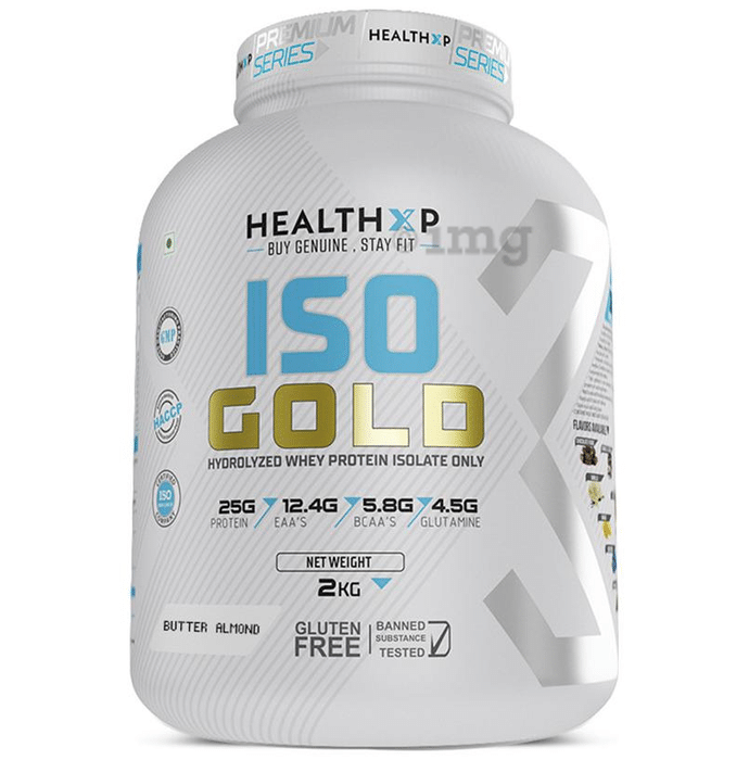 HealthXP Iso Gold Whey Protein Isolate Butter Almond