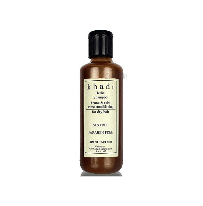 Khadi Herbal Henna & Tulsi Extra Conditining SLS Paraben Free Shampoo