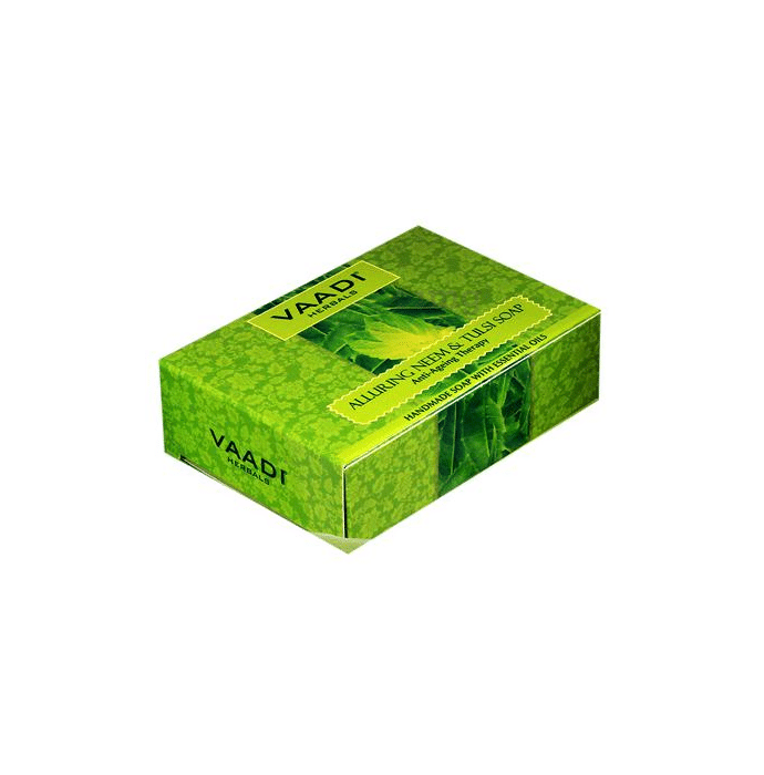 Vaadi Herbals Super Value Pack of 6 Alluring Neem-Tulsi Soap with Vitamin E & Tea Tree Oil (75gm)