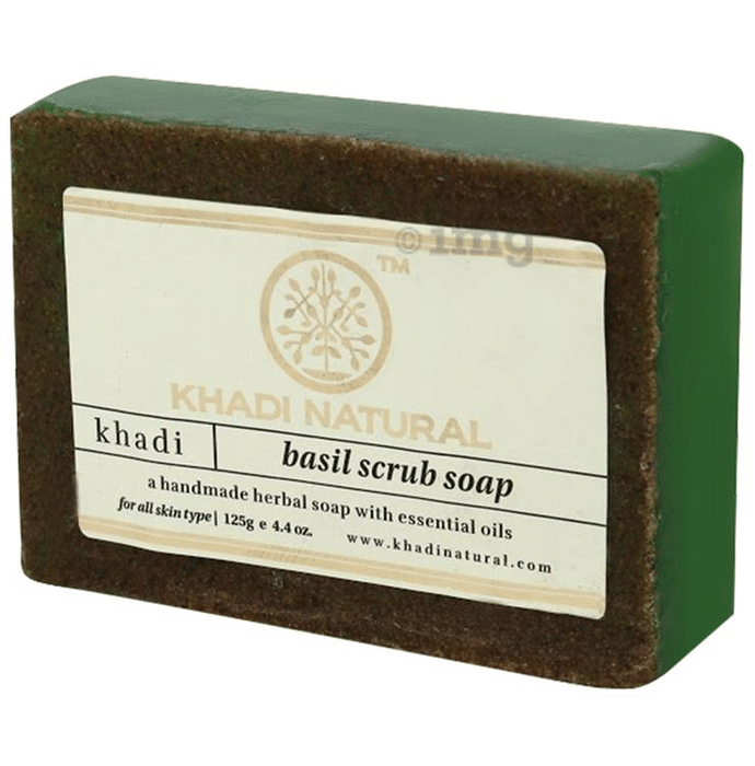 Khadi Naturals Ayurvedic Basil Scrub Soap
