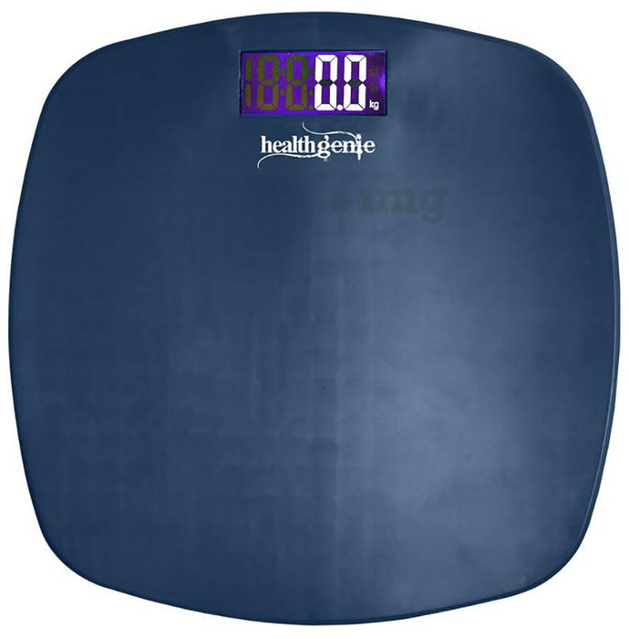 Healthgenie Digital Personal Weighing Scale with Step On Technology - Fibre Royal Blue