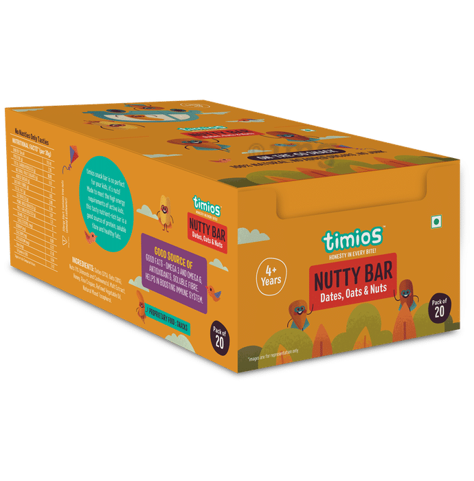 Timios Nutty Bar 4+ Years Gift Pack of Natural & Healthy Energy Bars