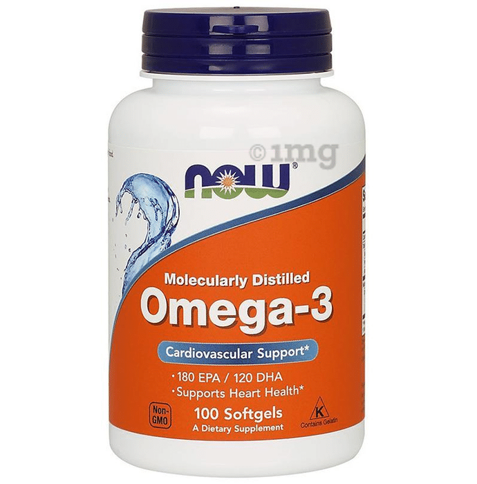 Now Foods Molecularly Distilled Omega-3 with EPA & DHA | Softgels for Heart Health