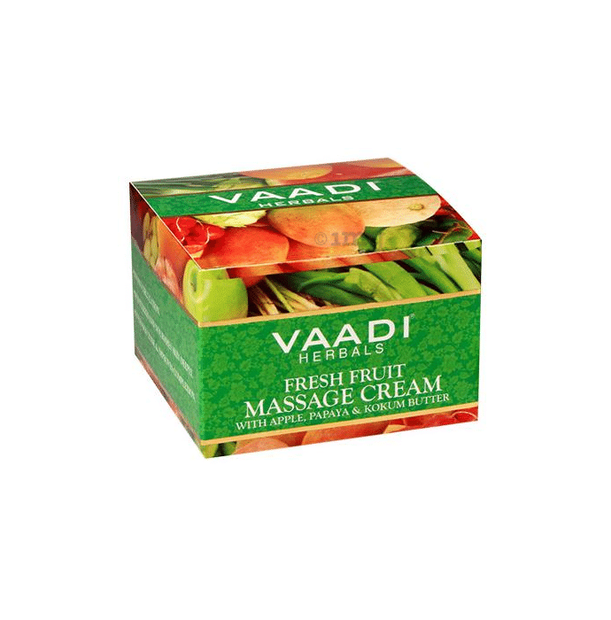 Vaadi Herbals Fresh Fruit Massage Cream with Apple Papaya & Kukum Butter