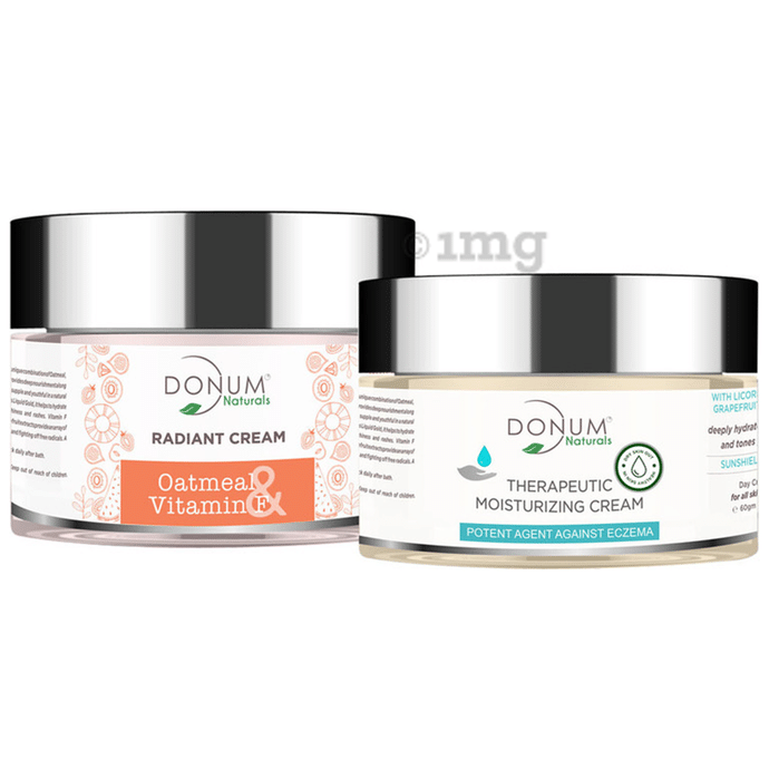 Donum Naturals Combo Pack of Radiant Cream and Therapeutic Moisturizing Cream