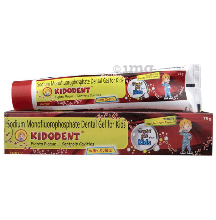 Kidodent Dental Gel with Xylitol for Kids | Fights Plaque & Cavities |