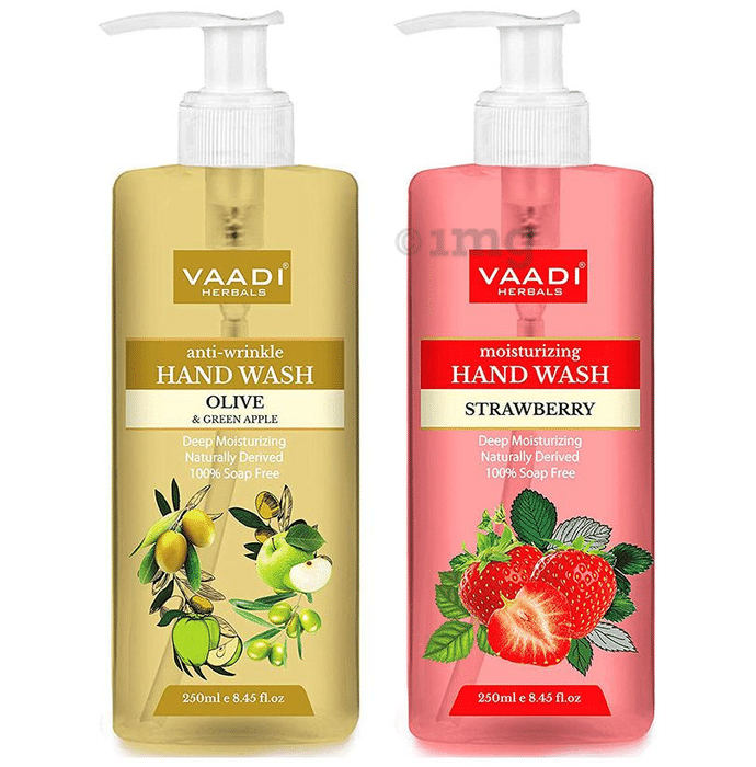 Vaadi Herbals Combo Pack of Anti-Wrinkle & Moisturizing Hand Wash (250ml Each)