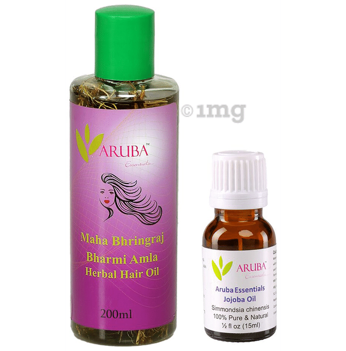 Aruba Essentials Herbal Hair Oil 200ml & Jojobo Oil 15ml