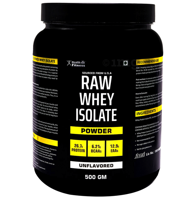 HealthVit Fitness Raw Whey Isolate Powder Unflavoured