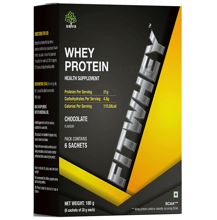 Fitwhey Whey Protein Sachets (30gm Each) Chocolate