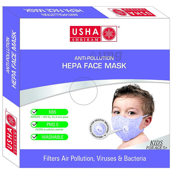 Usha Shriram N95 Anti Pollution HEPA Face Mask for Kids
