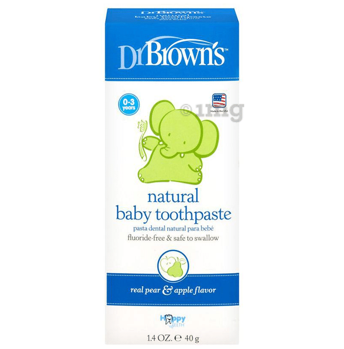 Dr Brown's Natural Baby Toothpaste Real Pear & Apple Flavour