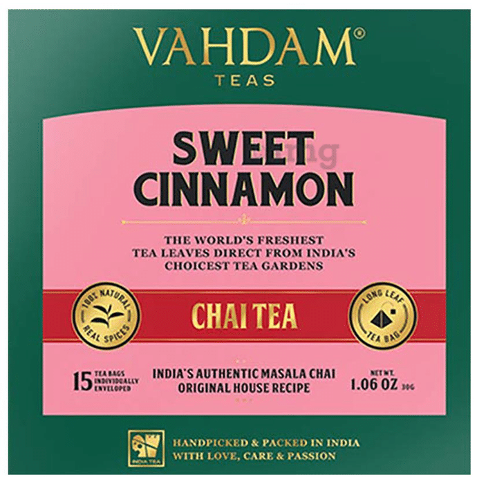 Vahdam Teas Masala Chai Tea (2gm Each) Sweet Cinnamon