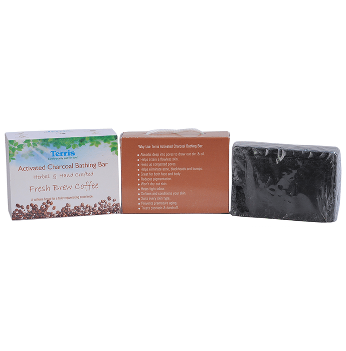 Terris Activated Charcoal Bathing Bar-Fresh Brew Coffee
