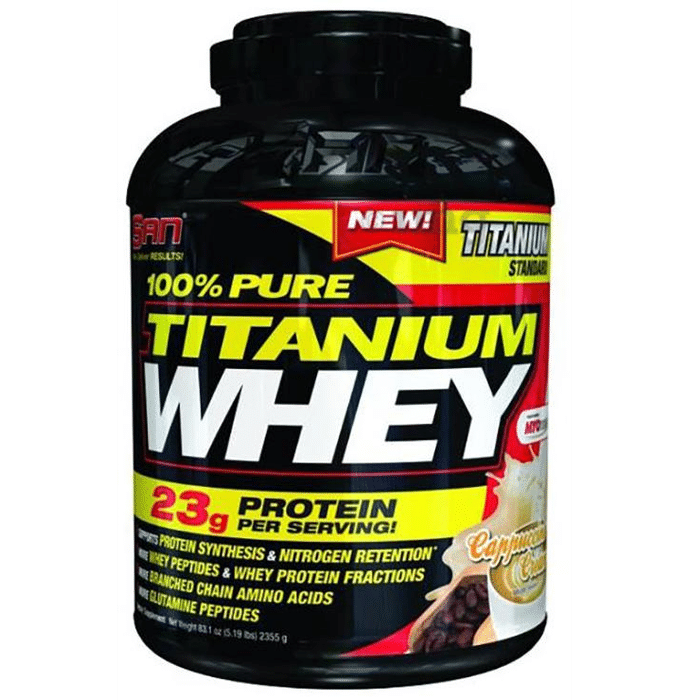 SAN 100% Pure Titanium Whey Protein Powder Cappuccino Cream