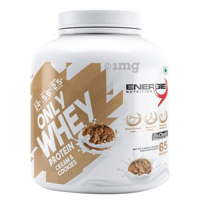 Energie 9 Nutrition Only Whey Protein Cream and Cookie