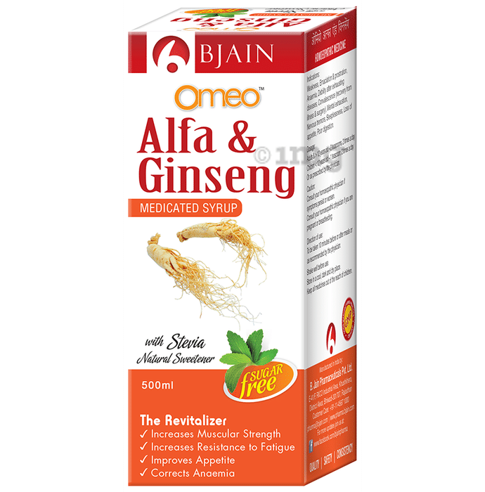 Bjain Omeo Alfa & Ginseng Sugar Free Syrup