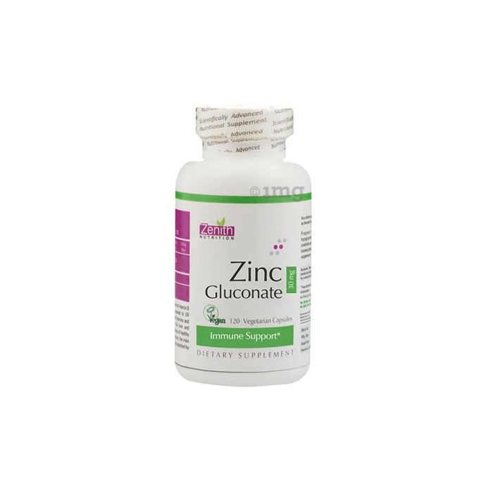 Zenith Nutrition Zinc Gluconate 30mg Capsule