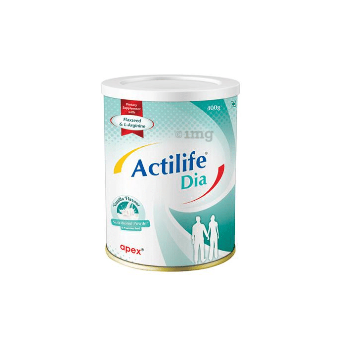 Actilife Dia with Flaxseed & L-Arginine | Sugar Free | Flavour Vanilla Powder
