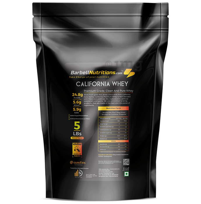 Barbell Nutritions California Whey Protein Natural