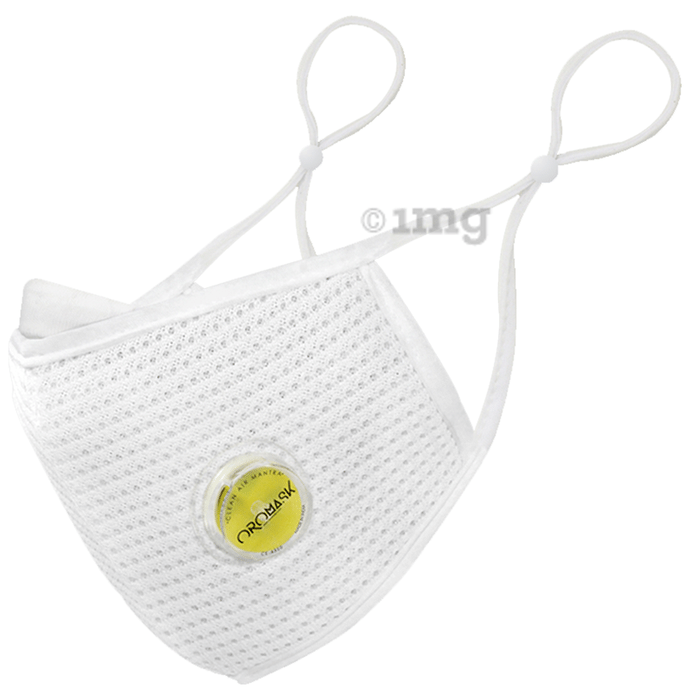 Oromask O1 Plus+ 6 Layer Protection Mask with Respiratory Valve White
