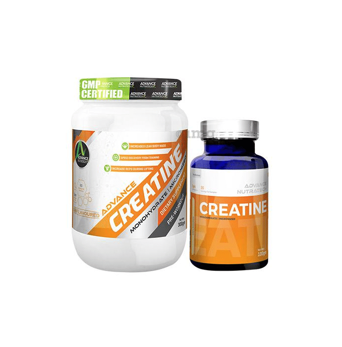 Advance Nutratech Combo of Creatine Monohydrate Unflavored 300gm and Creatine Monohydrate Unflavored 100gm