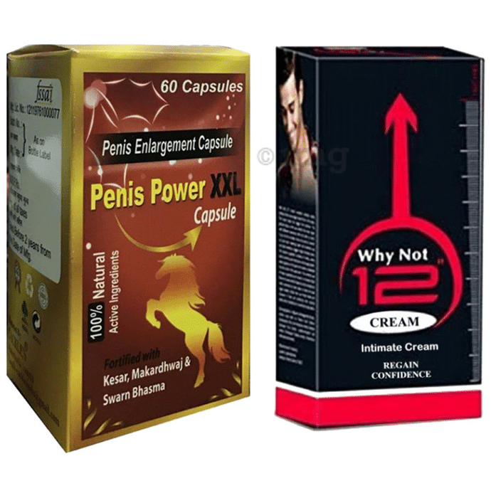 Cackle's Combo Pack of Penis Power XXL 60 & Why Not 12 Cream 60gm