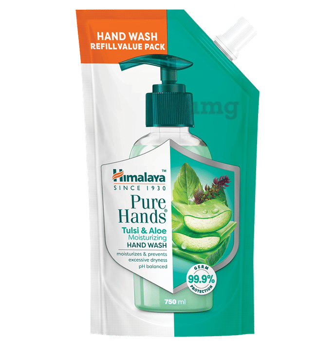 Himalaya Personal Care Tulsi & Aloe Moisturizing Pure Hands Hand Wash Refill Pack