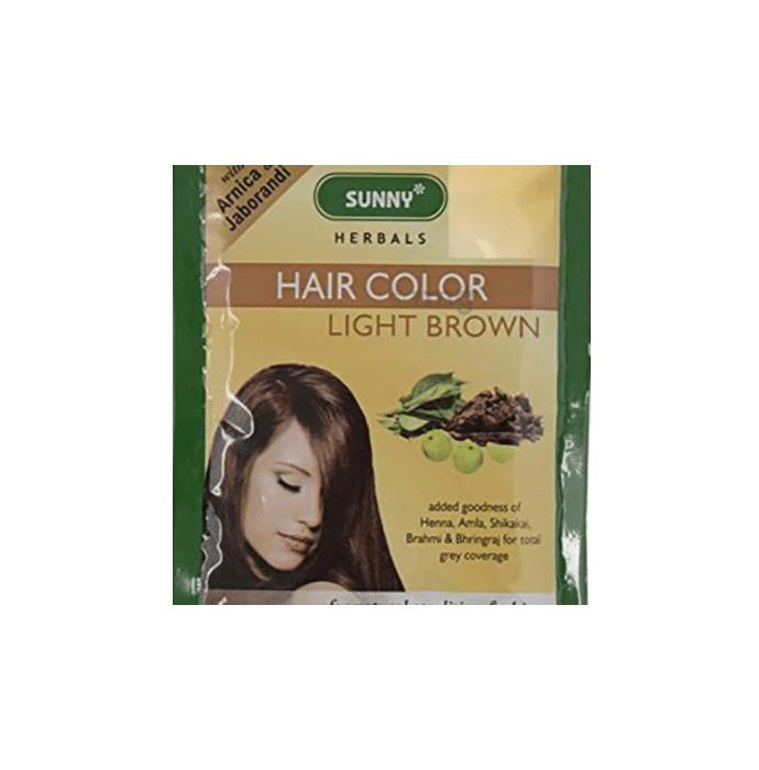 Sunny Herbals Hair Color 12 Sachets Light Brown