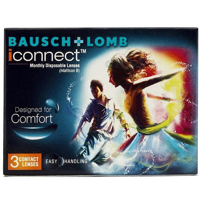 Bausch + Lomb iConnect Contact Lens Optical Power -9 Transparent Spherical