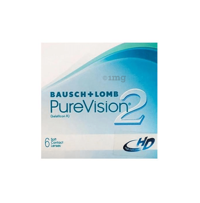 Bausch + Lomb Pure Vision 2 HD Contact Lens Optical Power -9 Transparent Spherical