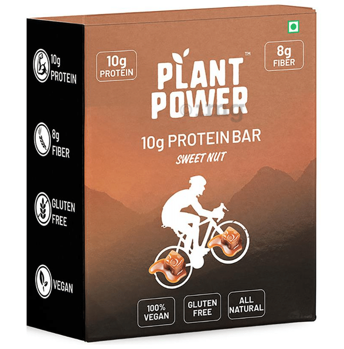 Plant Power 10gm Protein Bar (50gm Each) Sweet Nut