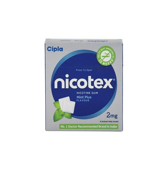 Nicotex Sugar Free Mint Plus Chewing Gums