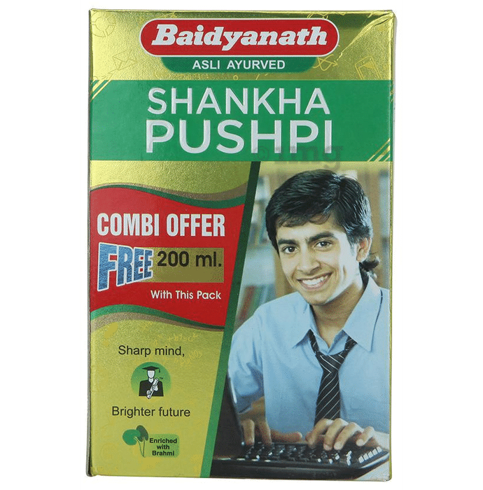 Baidyanath (Jhansi) Combo Pack of Shankha Pushpi 450ml with 200ml Free