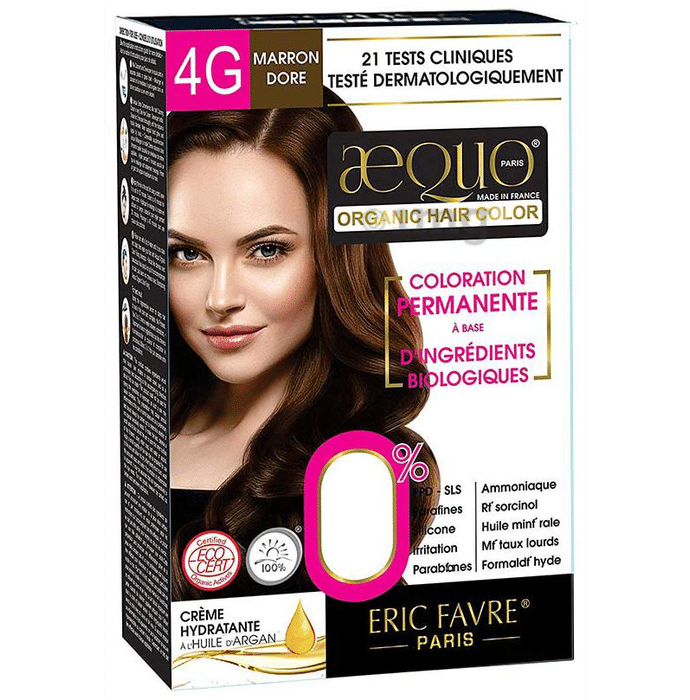 Aequo Organic Hair Color Golden Brown 4G