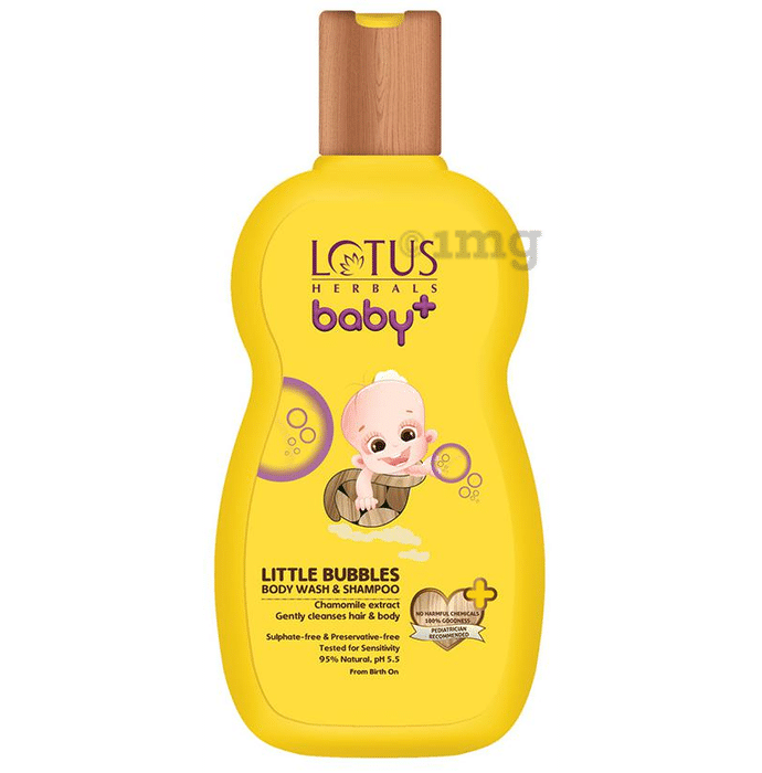 Lotus Herbals Baby+ Little Bubbles Body Wash & Shampoo