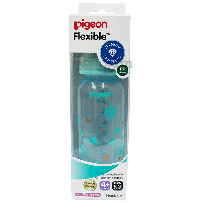 Pigeon Peristaltic Clear Nursing Bottle Rpp Abstract Blue