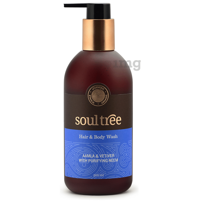 Soul Tree Hair and Body Wash - Aamla and Vetiver with Purifying Neem Gel