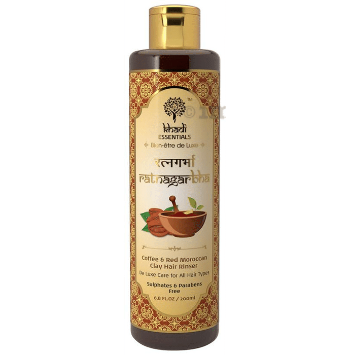 Khadi Essentials Ratnagarbha-Coffee & Red Moroccan Clay Hair Rinser