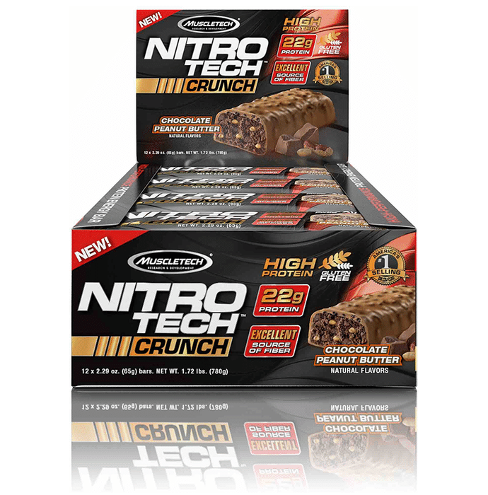 Muscletech Performance Series Nitro Tech Crunch Bar (65gm) Chocolate Peanut Butter