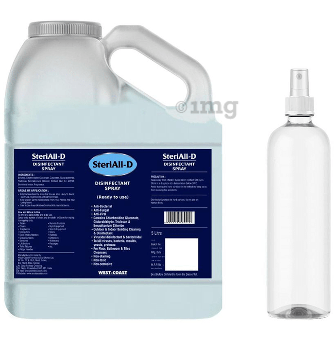 SteriAll-D Surface Disinfectant Spray with Spray Pump Bottle Free