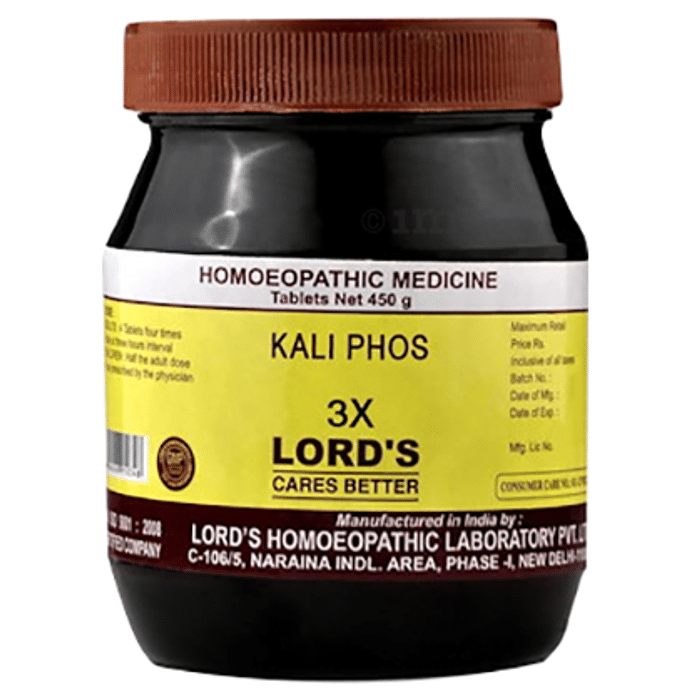 Lord's Kali Phos Biochemic Tablet 3X