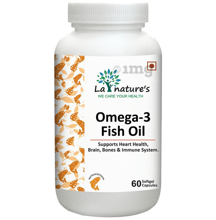 La Nature's Omega 3 Fish Oil 1000mg Softgel Capsules
