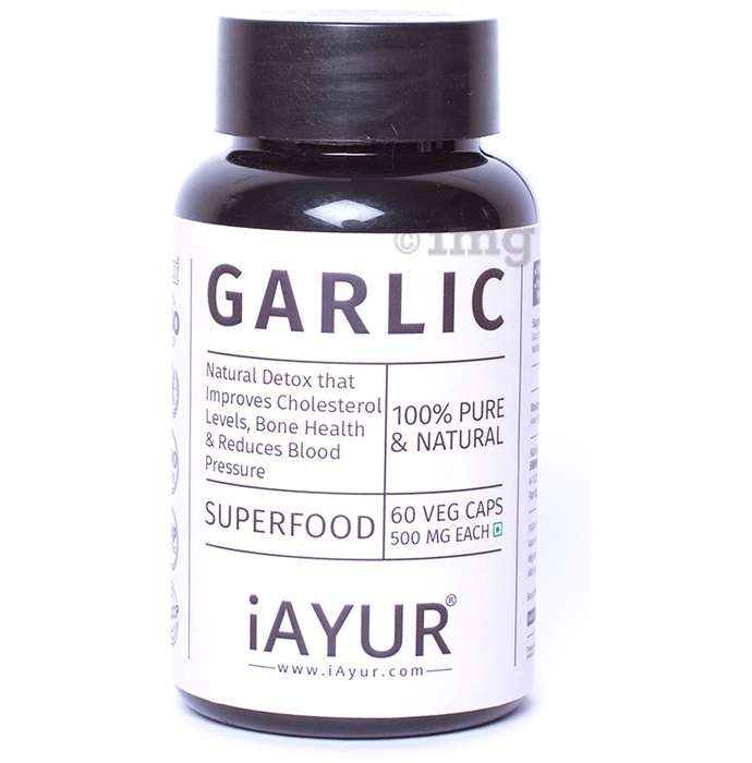 iAYUR Garlic Extract 500mg Veg Capsule