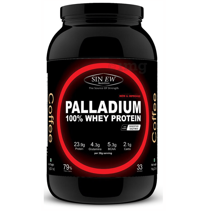 Sinew Nutrition Palladium 100% Whey Protein with Digestive Enzymes Coffee