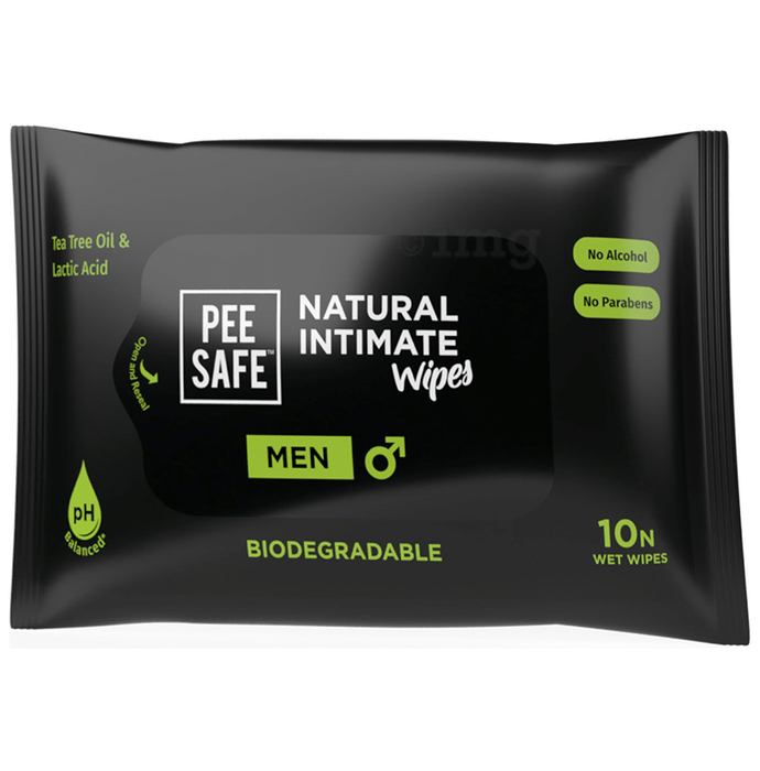 Pee Safe Natural Biodegradable Intimate Wipes for Men
