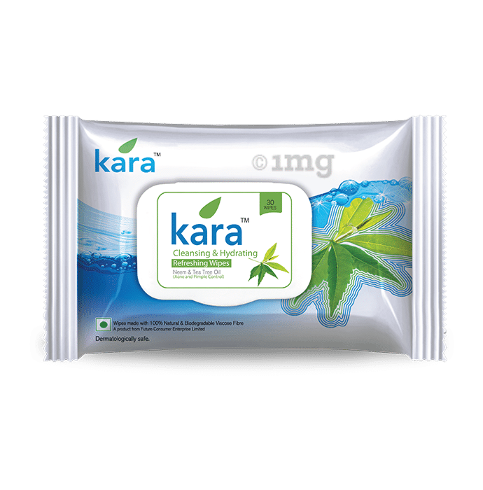 Kara Cleansing and Hydrating Neem and Tea Tree Oil Wipes