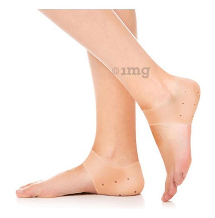 Healthgenie Silicone Gel Heel Pad Socks Aloevera Fragrance